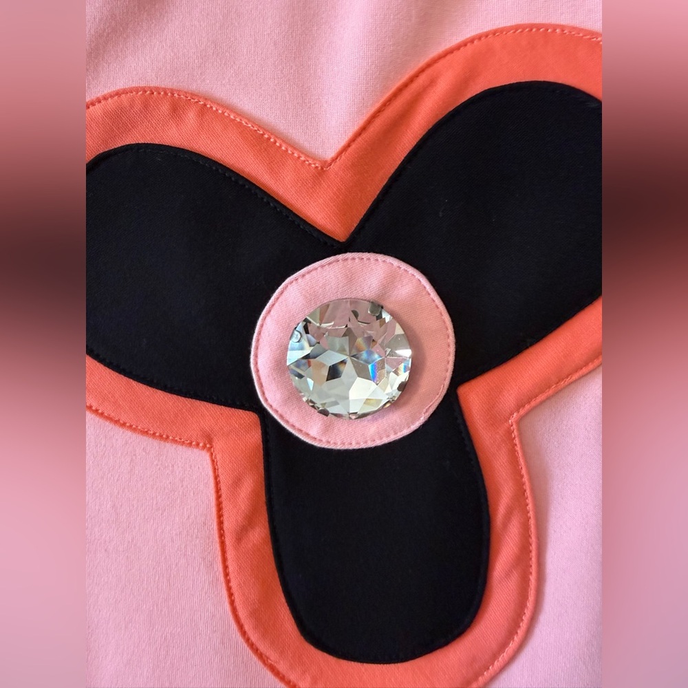 AREA Pink and Black Mini Dress - Picture 11 of 15